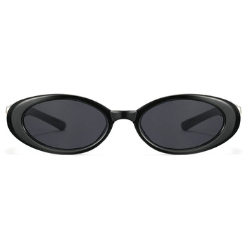 Retro Oval Cat Eye Sunglasses for Women Y2k Trendy Narrow Sunnies Designer SunGlasses 1234